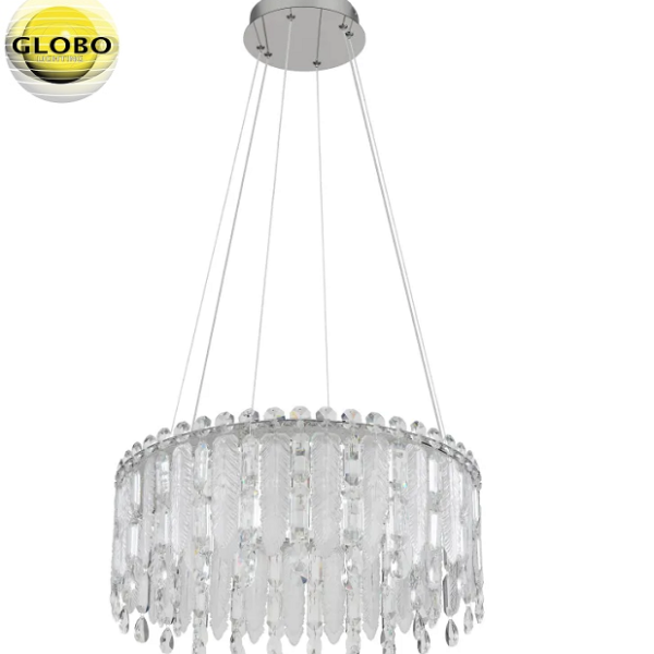 KRISTALNA VISEČA ZATEMNILNA LED SVETILKA KLUNKA 595 mm 58W 2700K/6000K Z DALJINSKIM UPRAVLJANJEM