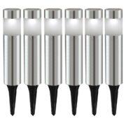 SOLARNA VBODNA LED SVETILKA ROSALBA SET 6X0,06W 4000K INOX ALI ČRNA