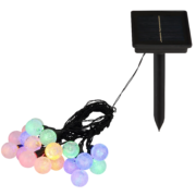 SOLARNA VISEČA/TALNA LED VERIGA 7,7 METRA 20X0,06W 3000K+MULTICOLOR