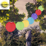SOLARNI LED LAMPIONČKI 3 METRE 10X0,06W 6000K BARVNI