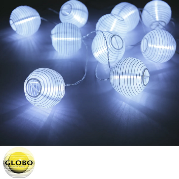 SOLARNI LED LAMPIONČKI 3 METRE 10X0,06W 6000K BELI