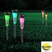 TALNA VBODNA SOLARNA LED SVETILKA 270 mm 5X0,06W RGB SET PETIH SVETILK
