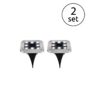 TALNA VBODNA SOLARNA LED SVETILKA 100X100 mm 8X0,01W 6500K IP44 SET 2/1