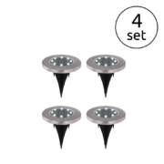 TALNA VBODNA SOLARNA LED SVETILKA fi 118 mm 8X0,01W 6500K IP44 SET 4/1