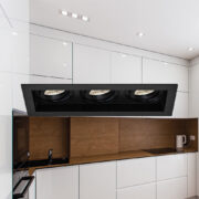 VGRADNA SVETILKA BETA 100X270 mm 3XGU10 BELA ALI ČRNA