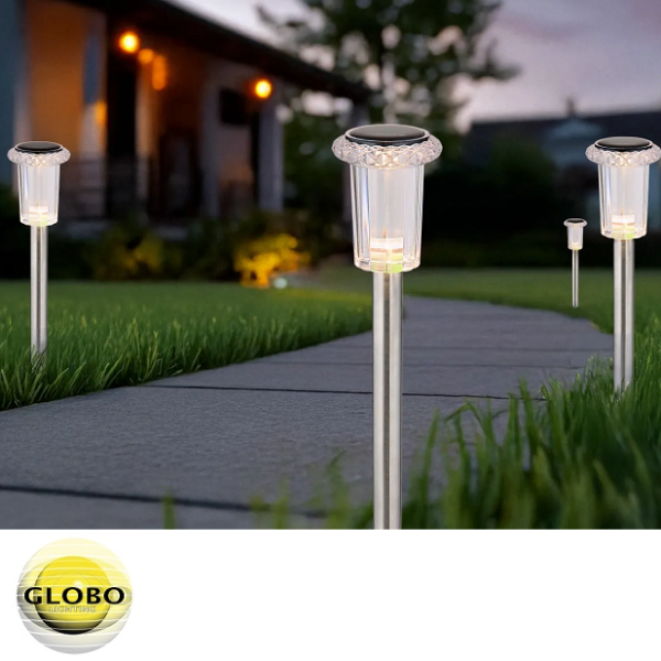 TALNA VBODNA SOLARNA LED SVETILKA 330 mm 4X0,06W 3500K SET ŠTIRIH SVETILK