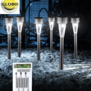 TALNA VBODNA SOLARNA LED SVETILKA 350 mm 6X0,06W 7000K SET ŠESTIH SVETILK