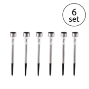 TALNA VBODNA SOLARNA LED SVETILKA 350 mm 6X0,06W 7000K SET ŠESTIH SVETILK