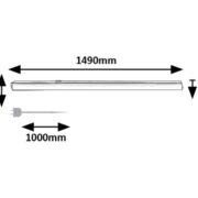 PODELEMENTNA  LED SVETILKA S STIKALOM BAREG 1490 mm 20W 3000K/4000K BELA ALI ČRNA