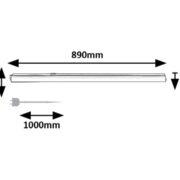 PODELEMENTNA  LED SVETILKA S STIKALOM BAREG 890 mm 12W 3000K/4000K BELA ALI ČRNA
