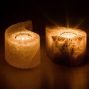 SVEČNIK SOLNA LUČKA SOLUNA V DVEH BARVAH