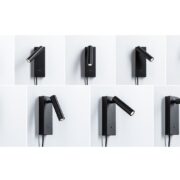 STENSKA LED SVETILKA HULDA S STIKALOM IN USB VHODOM 2,5W 3000K BELA ALI ČRNA