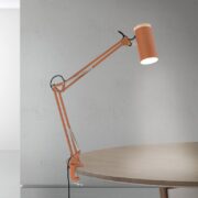 SVETILKA Z MEHANIZMOM ZA PRITRDITEV NA MIZO GILI E27 V DVEH BARVAH