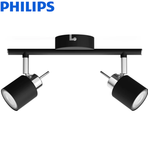 dvojni-spot-reflektor-gu10-philips-črni