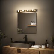 SVETILKA ZA OGLEDALO MIRROR REGULA 600 mm E14 4X40W IP44 V DVEH BARVAH