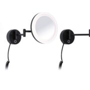 KOZMETIČNO STENSKO OGLEDALO Z LED SVETILKO MASUA 4W 2700K DO 6500K IP44 KROM ALI ČRNO KOZMETIČNO STENSKO OGLEDALO Z LED SVETILKO MASUA 4W 2700K DO 6500K IP44 KROM ALI ČRNO