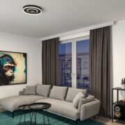 ZATEMNILNA RGB LED SVETILKA SPACEGLOW FOUR fi 390 mm 22W 3000K DO 6500K Z DALJINSKIM UPRAVLJANJEM