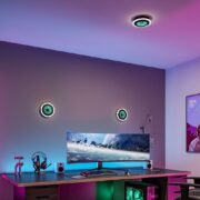 ZATEMNILNA RGB LED SVETILKA SPACEGLOW TWO fi 200 mm 14W 3000K DO 6500K Z DALJINSKIM UPRAVLJANJEM