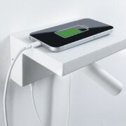 ZATEMNILNA STENSKA LED SVETILKA S STIKALOM IN USB VHODOM JERIK 2,4W 3000K BELA ALI ČRNA