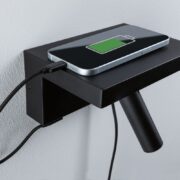 ZATEMNILNA STENSKA LED SVETILKA S STIKALOM IN USB VHODOM JERIK 2,4W 3000K BELA ALI ČRNA