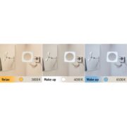 KOZMETIČNO STENSKO OGLEDALO Z LED SVETILKO JORA 3,3W 2700K DO 6500K IP44 KOZMETIČNO STENSKO OGLEDALO Z LED SVETILKO JORA 3,3W 2700K DO 6500K IP44