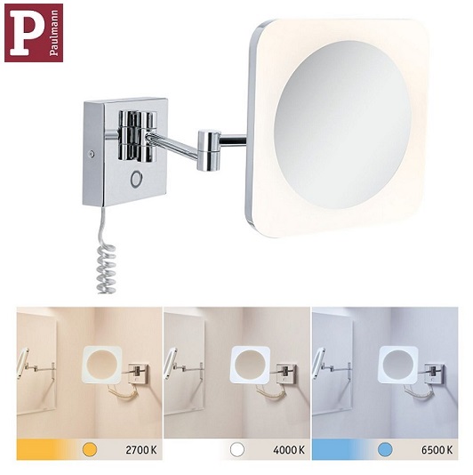 KOZMETIČNO STENSKO OGLEDALO Z LED SVETILKO JORA 3,3W 2700K DO 6500K IP44 KOZMETIČNO STENSKO OGLEDALO Z LED SVETILKO JORA 3,3W 2700K DO 6500K IP44