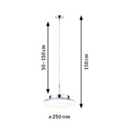VISEČA LED SVETILKA LUENA fi 250 mm 11,5W 3000K IP44