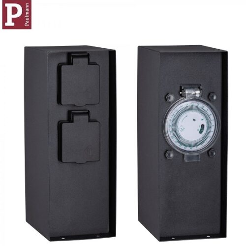 vrtni-stebriček-z-dvema-vtičnicama-stikalno-uro-timerjem