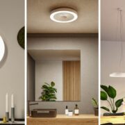 ZATEMNILNA STROPNA/VISEČA LED SVETILKA VOLEA fi 400 mm 18,5+4W 3000K IP44 BELA ALI ČRNA