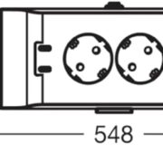 ZATEMNILNA TOUCH PODELEMNTNA LED SVETILKA OSRAM LEDVANCE 10W 3000K Z DVEMA ŠUKO VTIČNICAMA IN DVEMA USB-C VHODOMA