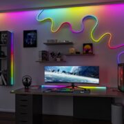 USB RGB NEON FLEX 5 METROV SET 12W ČRNI