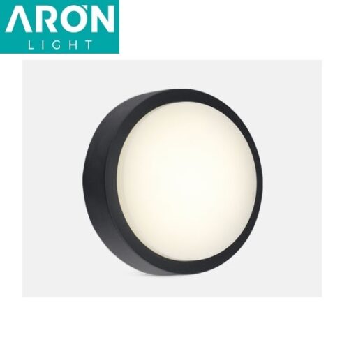 okrogla-zunanja-stropna-stenska-led-svcetilka-plafonjera-ip54-črna