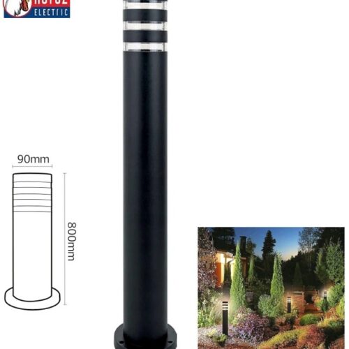 okrogli-vrtni-stebriček-višine-800-mm-ip44-črni