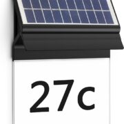 SOLARNA STENSKA LED SVETILKA HIŠNA ŠTEVILKA ENKARA 0,2W 2700K IP44