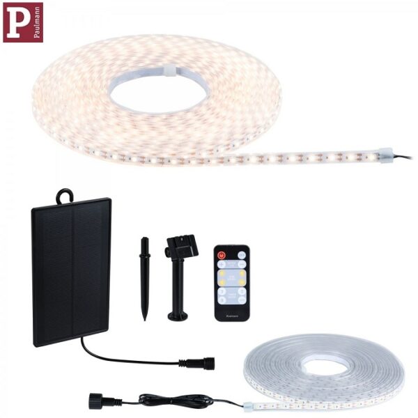 SOLARNI LED TRAK 5 METROV 2,8W 3000K IP44 Z DALJINSKIM UPRAVLJANJEM