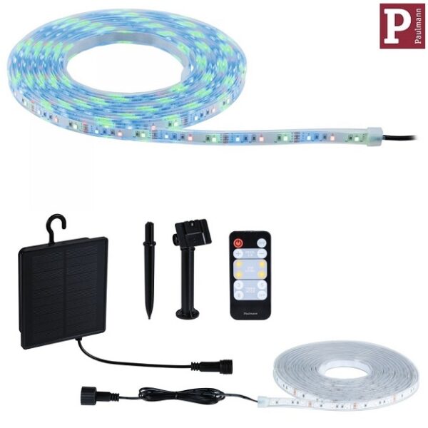 SOLARNI LED TRAK 10 METROV 3,8W RGB IP44 Z DALJINSKIM UPRAVLJANJEM