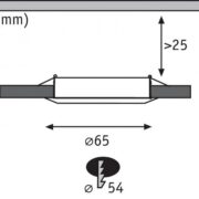 VGRADNI SET FURNITURE DOWNLIGHT fi 65 mm 3X4,5W V DVEH BARVAH