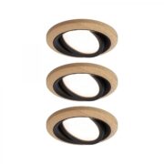 VGRADNA LED SVETILKA OILED OAK COLOUR TONE fi 84 mm SET 3X6W 2700K V DVEH BARVAH