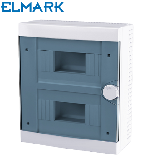 nadometna-plastična-elektro-omarica-dvovrstna-šesnajst-mest-ip40-bela