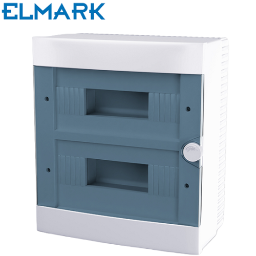 nadometna-plastična-elektro-omarica-dvovrstna-štiriindvajset-mest-ip40-bela