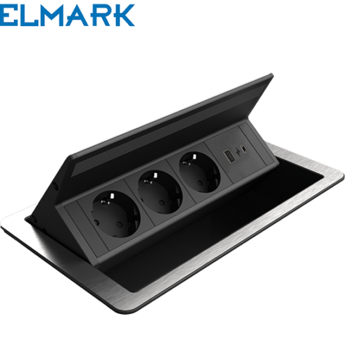 pisarniška-kuhinjska-pohištvena-vgradna-pokrita-vtičnica-za-delovno-mizo-pult-usb-vhod-inox