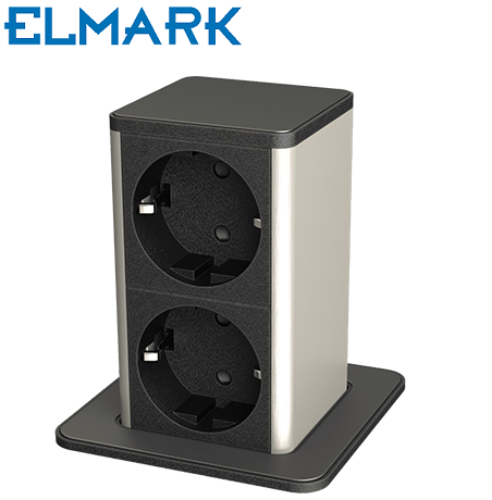 potopni-stebriček-za-pisarno-kuhinjo-šuko-vtičnica-dvojna-črna