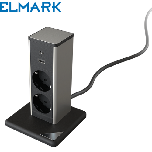 samostoječa-kuhinjska-pisarniška-šuko-vtičnica-stebriček-ip40-usb-vhod