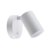 SVETILKA S STIKALOM CAN TILT ROUND GU10 BELA ALI ČRNA+USB 1XA IN 1XC