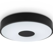 Z NAVADNIM STIKALOM ZATEMNILNA LED SVETILKA COINER fi 398 mm 24W BELA ALI ČRNA