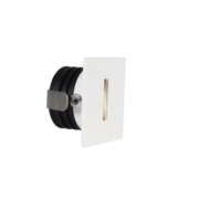 VGRADNA LED SVETILKA PASSAGIO 37X37 mm  3V 1W 3000K IP54 BELA ALI ČRNA