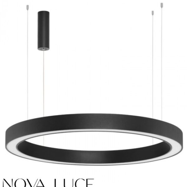 ZATEMNILNA VISEČA LED SVETILKA MORBIDO fi 1000 mm 80W 2700K DO 4000K ČRNA ALI ZLATA Z DALJINSKIM UPRAVLJANJEM