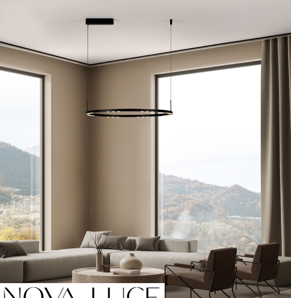 ZATEMNILNA VISEČA LED SVETILKA LUNETTE fi 800 mm 46W 3000K
