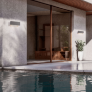 ZUNANJA STENSKA LED SVETILKA IZ BETONA LUNA 300 mm 10W 3000K IP65