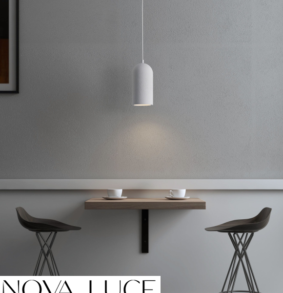 VISEČA SVETILKA DOME fi 100 mm E27 BELA